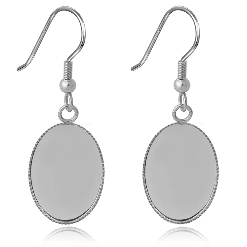 10 шт./лот серьги из нержавеющей стали ушной крючок кабошон пустая основа подходит