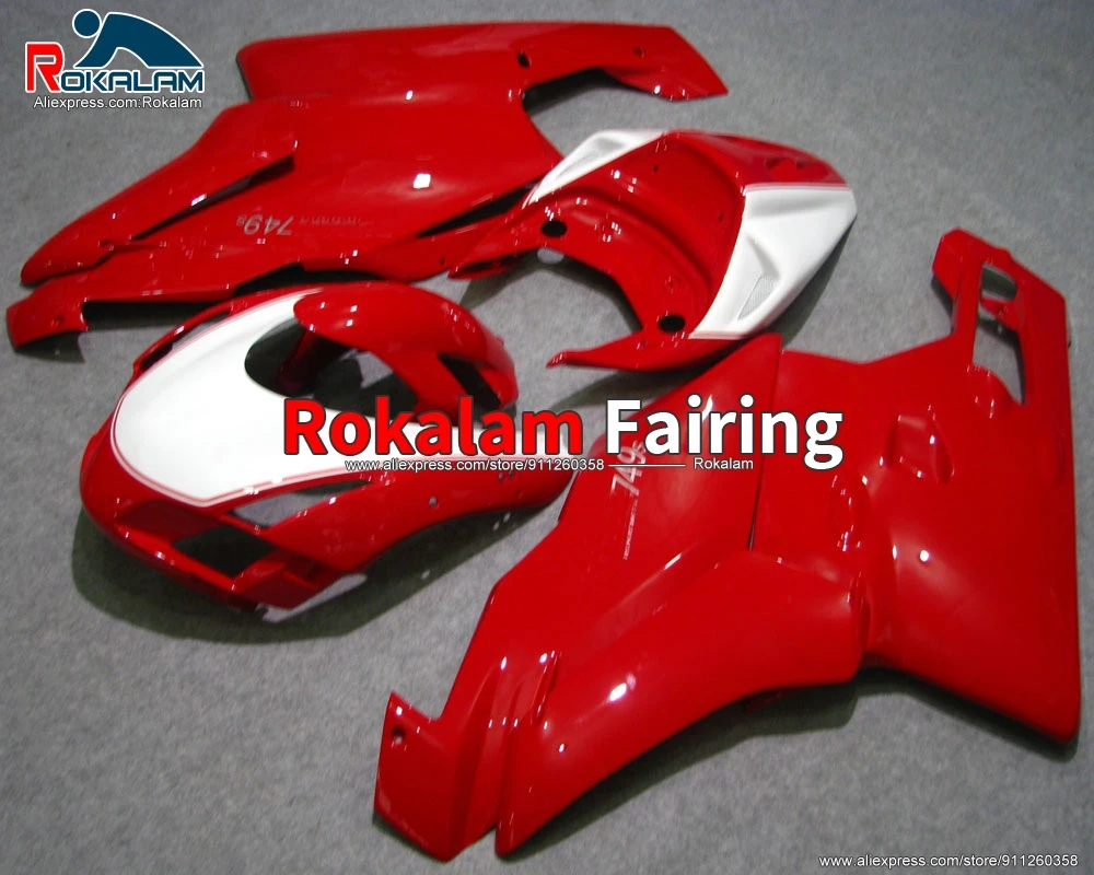 

749s 03-04 Aftermarket Cowl For Ducati 999 749 2003 2004 Red White Motorcycle ABS Fairing Kit (Injection Molding)