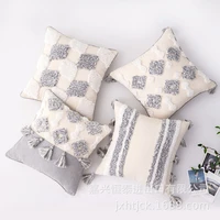 dimi cushion headboard sofa pillowcase car home decoration tassel tufted pillowcase boho style cushioncover 45x45cm30x50cm