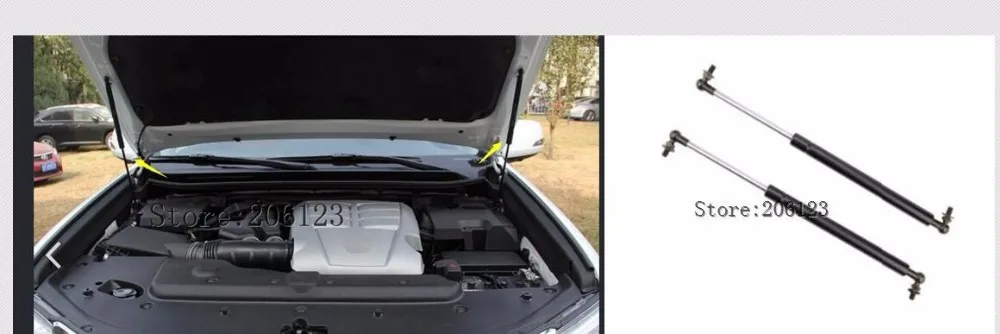Для Toyota 4runner 2003-2009 для Lexus GX470 2 шт. передний подъемник капота поддерживает