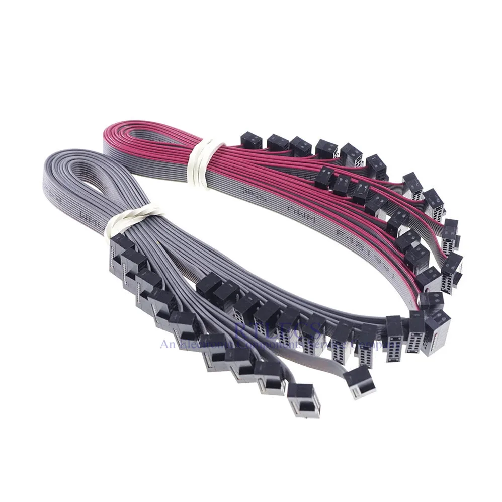 Плоский кабель 1 27 мм IDC в одинаковых направлениях длина кабеля 300 Шаг 0 635 серый 10