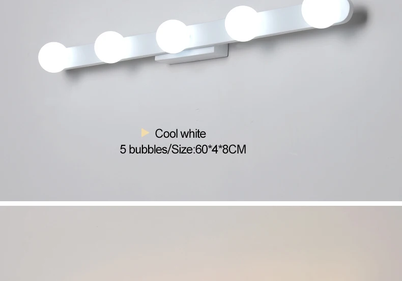 NEO GLeam 380/480/600 мм длина современный светодиодный свет зеркала AC90-260V современная косметическая акриловая зеркальная лампа для ванны светодиодный светильник 90-260 в