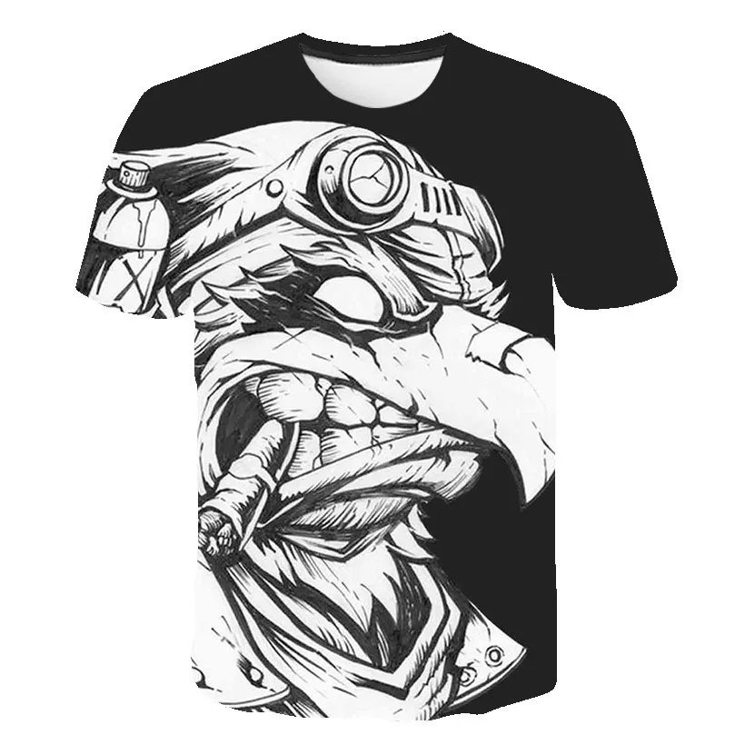 Футболки в японском стиле Харадзюку уличная одежда с 3D рисунком животных для
