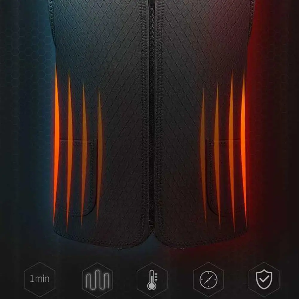 

Electric Heated Vest Jacket USB Warm Up Heating Pad Body Warmer Winter Clothing for unisex
