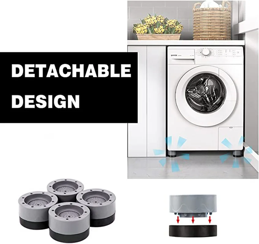 

1Pcs Universal Anti Vibration Feet Pads Washing Machine Rubber Mat Anti-Vibration Pad Dryer Refrigerator Base Fixed Non-Slip Pad