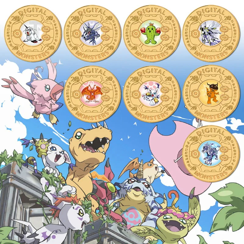 

Medal Digimon Commemorative Coin Metal Crafts Gold-plated Badge Medal Badge Gift Souvenir Coins