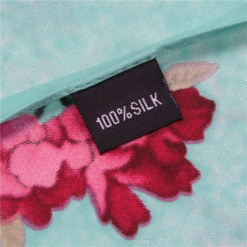 

Large size 130X130CM 100% Silk Square Scarf Women Pure Silk Scarf Flower and Bird Large Foulard Shawls Neckerchief Big Bandana