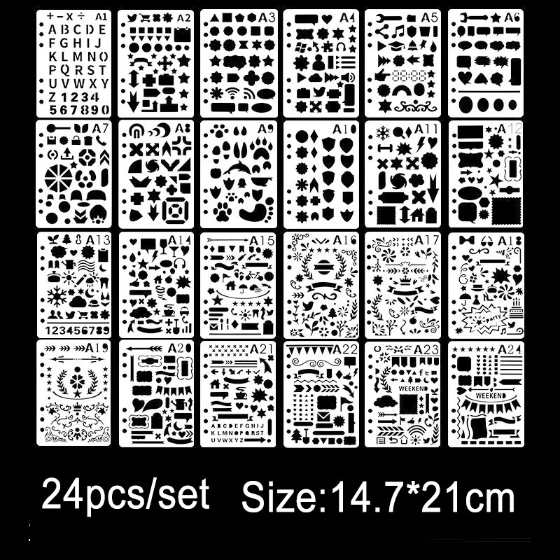 Трафареты для скрапбукинга сделай сам 24 шт./компл. коллекции альбомов карточек
