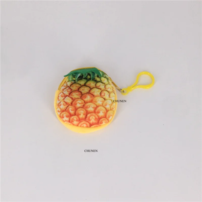 Mini Key Hook Fruits Plush Toy Purse - New Strawberry Etc. 8cm plush toy purse |
