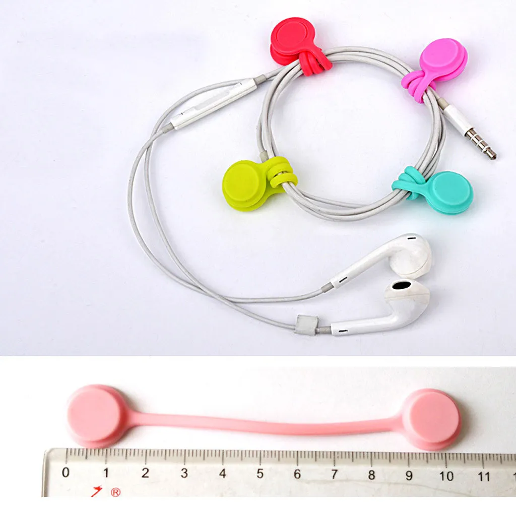 Reusable Magnetic Cable Ties Cord Organizers Strong household storage accessories for home | Дом и сад