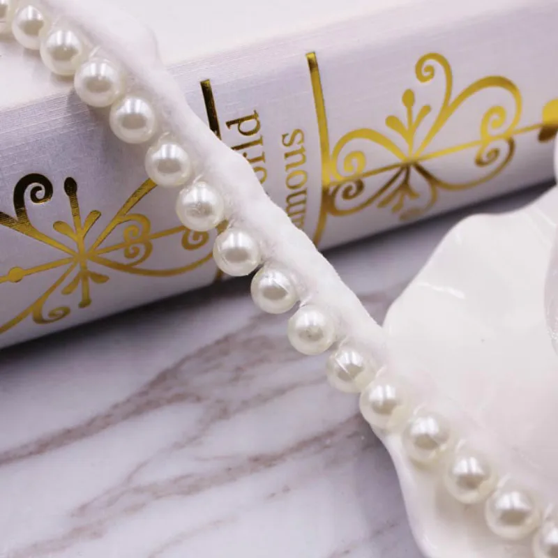 9 ярдов Прямая поставка от производителя односторонняя жемчужная кружевная