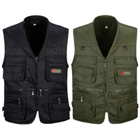 mens fishing vest outdoor sport fishing life vest with multi pocket zip for photography hunting travel outdoor sport jacket