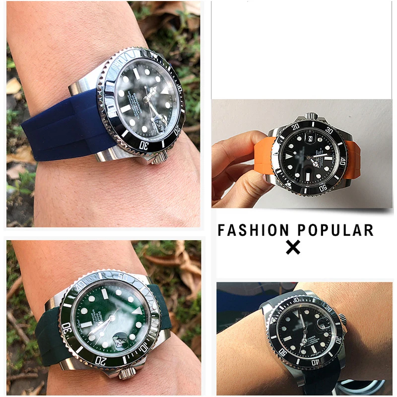 Оптовая цена для старых клиентов резиновый ремешок часов водонепроницаемый