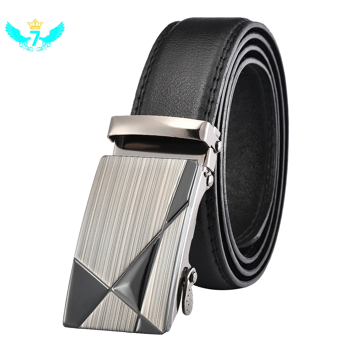 

New Male Designer Automatic Buckle Cowhide Leather Men Belt Luxury Belts for Men TOA