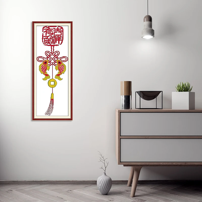 NKF Китайский Набор для вышивки крестиком китайский узел Печать холст 11 14 CT DIY