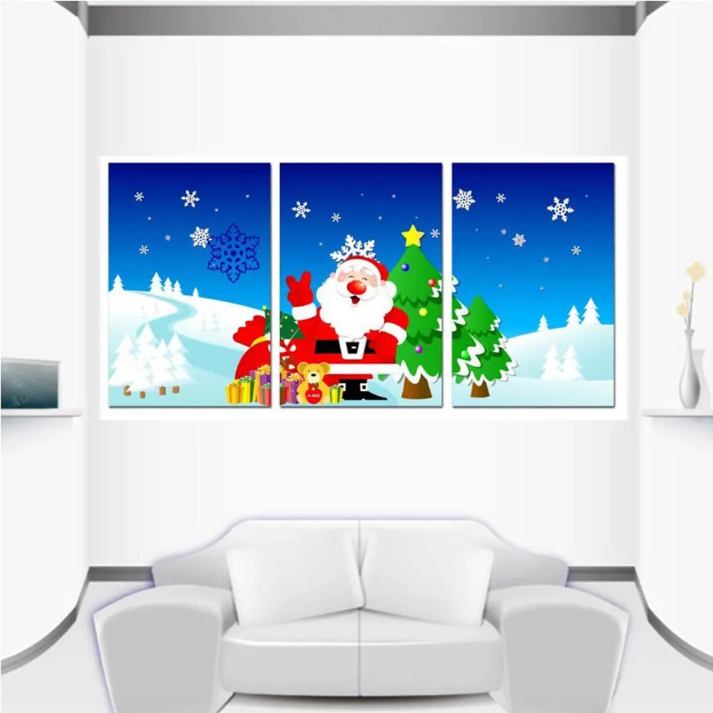 Рождественская Современная оригинальная картина Санта Клаус декоративная на