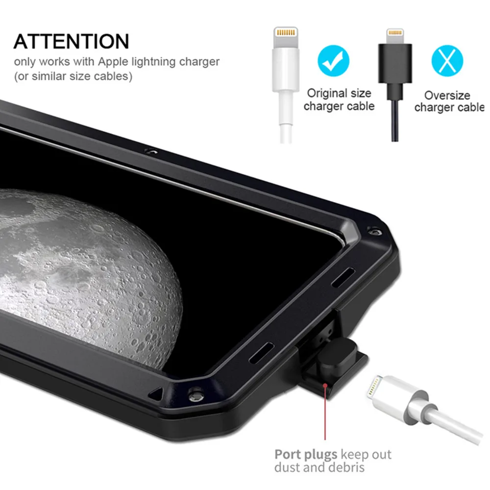 Luxury 360 Full Protect Metal Aluminum Shockproof Phone Case for iPhone 11 Pro Heavy Duty Armor Cover For Max | Мобильные телефоны