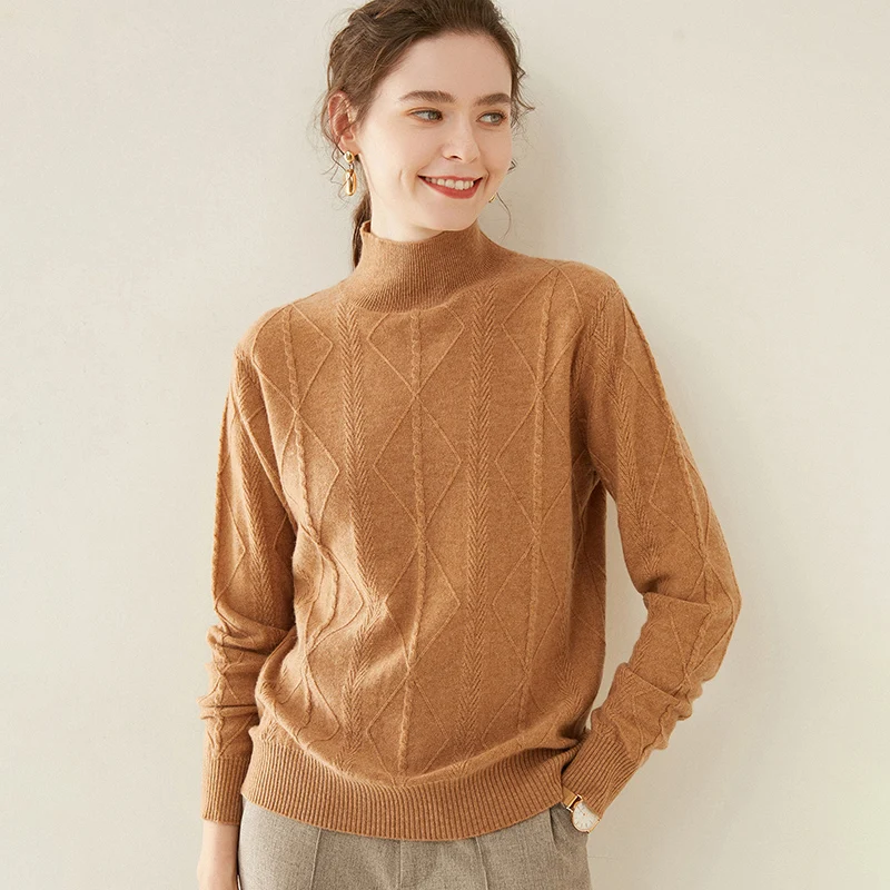 

LHZSYY 2020 кашемировый свитер женские модные Необычные Выпускные платья с высоким воротом универсальная рубашка трикотажная все-матч пуловер ...