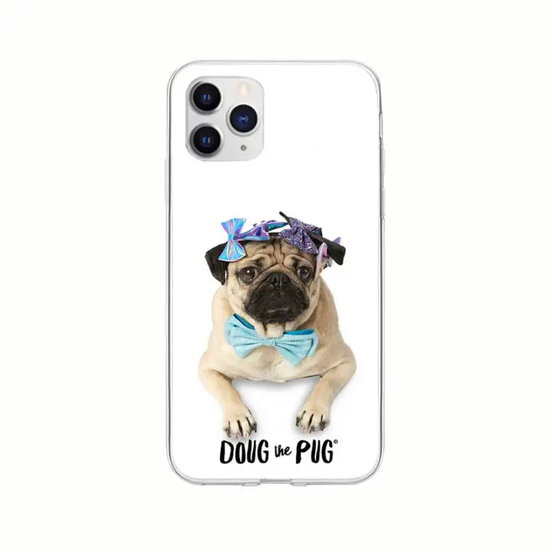 

Funny Pug Dog Transparent Mobile Phone Cover Clear Case For Xiaomi Redmi K30s Ultra Note 8 9 Pro Max 9s 10T Pro 11 10 Lite