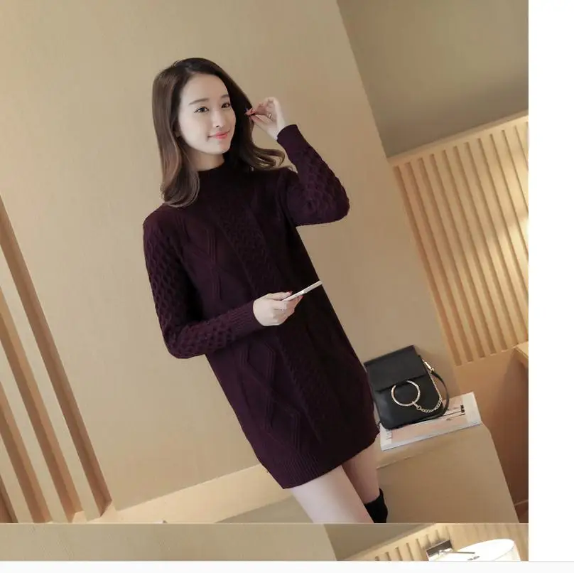 

2021 spring and autumn winter Long sleeve Women's Sweater coat