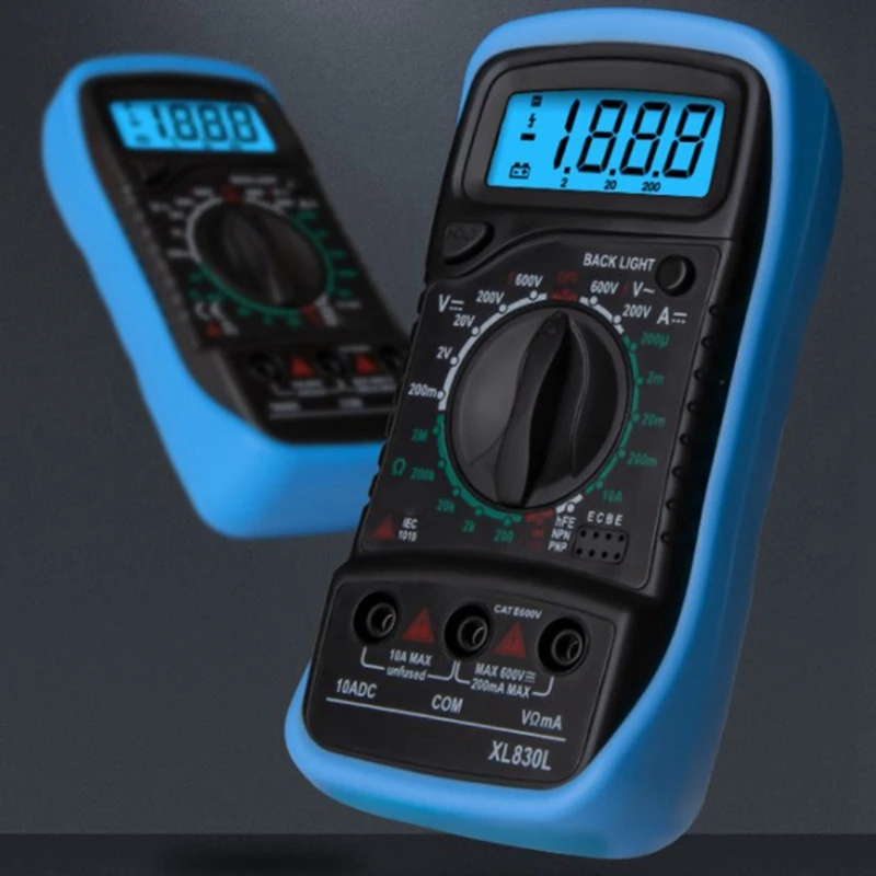 XL830L Handheld Digital Multimeter LCD Backlight Portable AC/DC Ammeter Voltmeter Ohm Voltage Tester Meter Multimetro | Инструменты