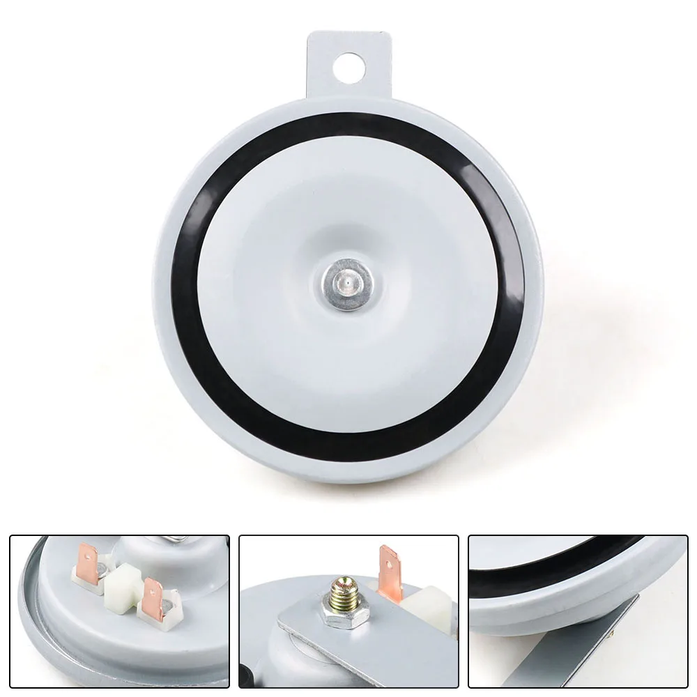 Электрический 12V 105dB воздушный рожок Алюминий Катушки Серебро громкий трубы для