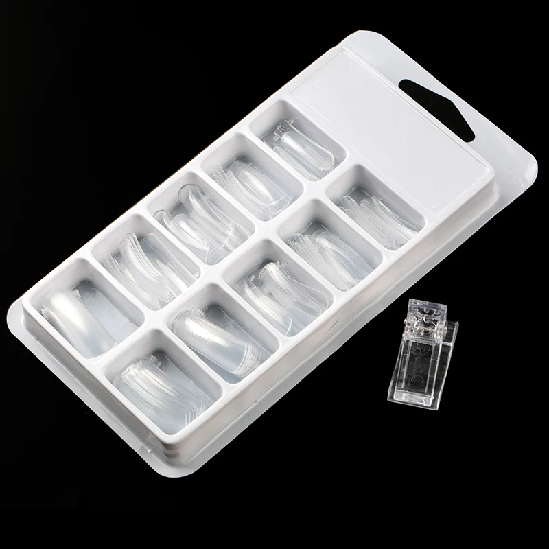

Quick Building Poly Nail Gel Mold Tips Nail Dual Acrylic Cover Acrylic Mixed Forms Finger Extension Clear Nail Art Tool