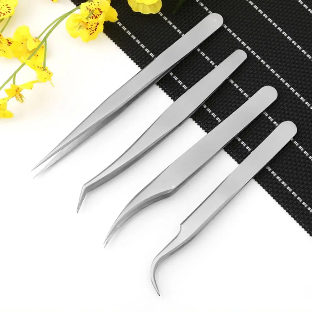 

1Pcs Eyebrow Eyelash Tweezers Eyebrow Trimming Clamps Beard Removal Anti-static Professional Makeup Tools