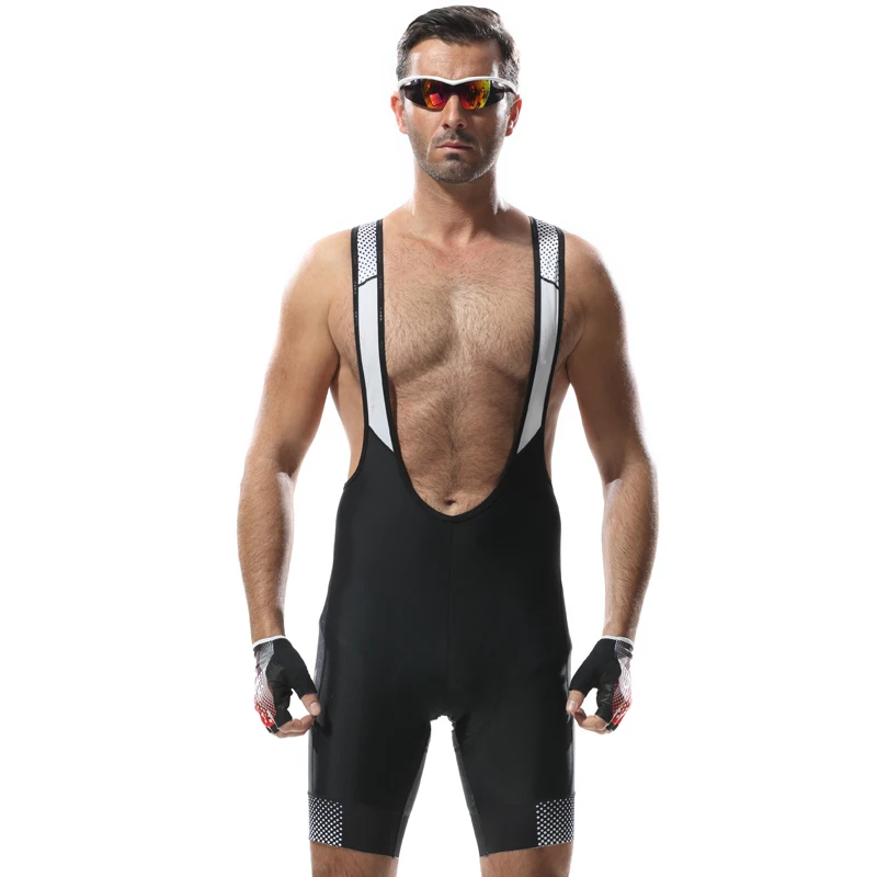 Профессиональные велосипедные шорты Santic мужские Coolmax с желтым гелевым