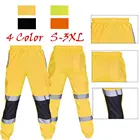 Мужские спортивные тренировочные штаны, флисовые джоггеры, джоггеры желтого, черного, оранжевого, флуоресцентного зеленого цвета