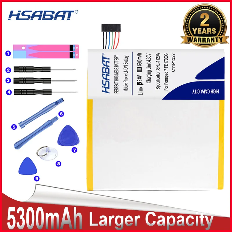 Аккумулятор HSABAT 0 Cycle 5300mAh C11P1327 для Asus Fonepad 7 FE170CG ME170C FE170 Fonepad7 K017 K012 запасной