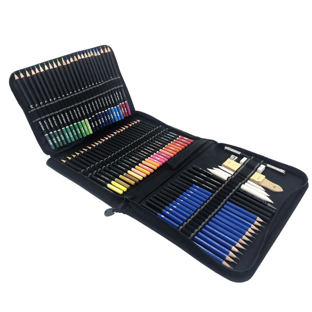 

95PCS/Set Colored Pencil Sketch Painting Charcoal Crayon Pencil Sharpener Cutter Extender