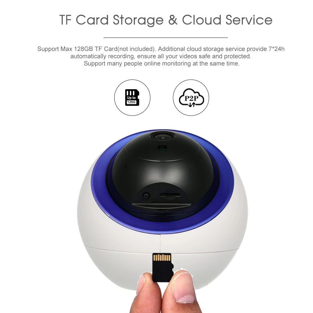 Новое поступление, облачная купольная IP камера 1080 P, беспроводная WiFi камера безопасности, камера видеонаблюдения, мини камера с автоматическим отслеживанием
