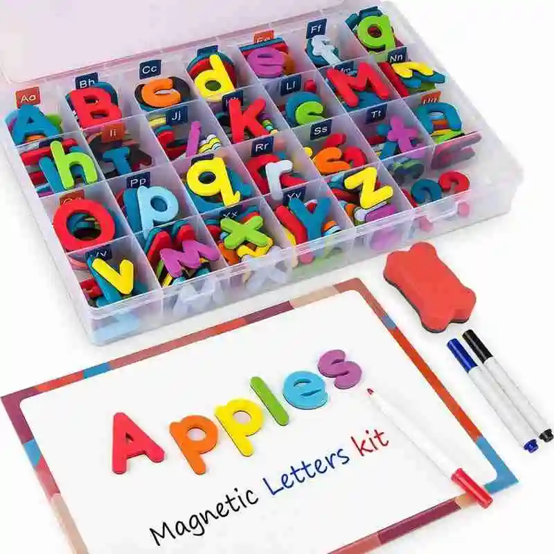 Магнитные буквы верхний корпус Lowercase пена Алфавит ABC магниты для холодильника