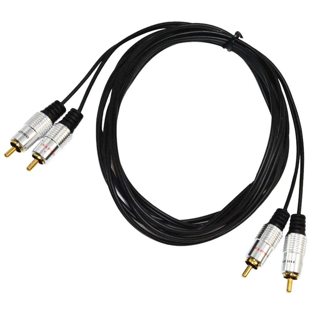 Стерео аудио кабель ERE 2RCA папа к позолоченный для домашнего кинотеатра HDTV