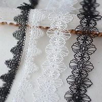 best selling 2019 latest lace ribbon trim guipure black white lace fabric applique wedding dress sewing accessories dentelle l45