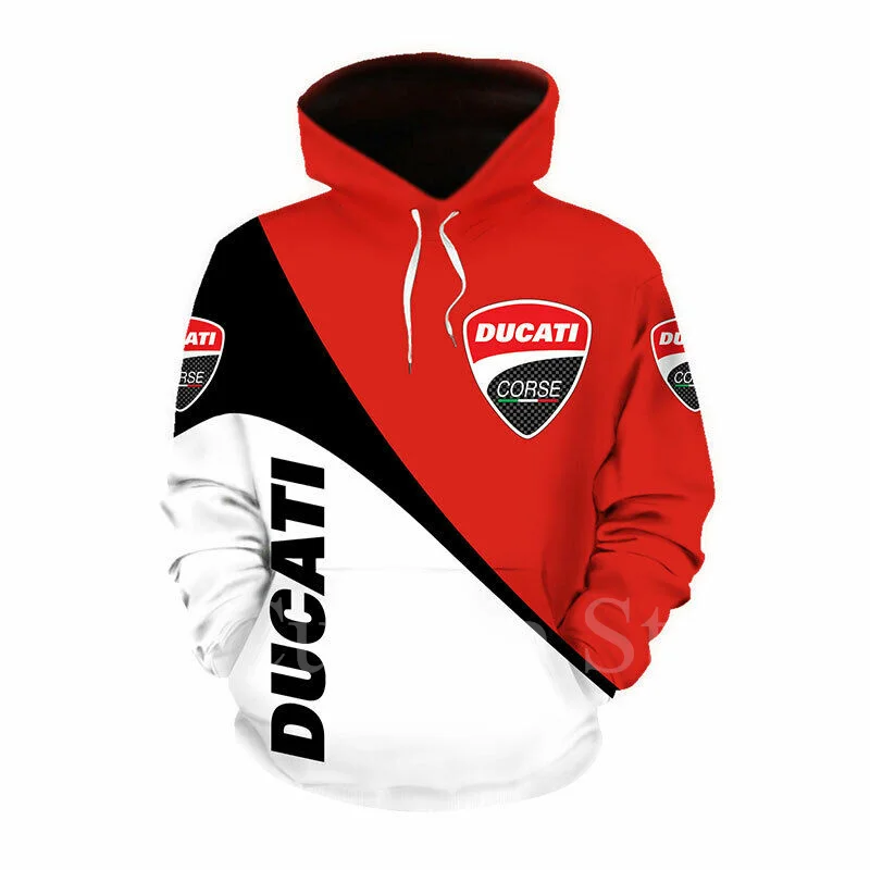 

New Ducati Corse Men's Hoodie Oversized Jacket Streetwear Harajuku Sportswear 3D Printing Top Pullover High Quality Sweatshirt