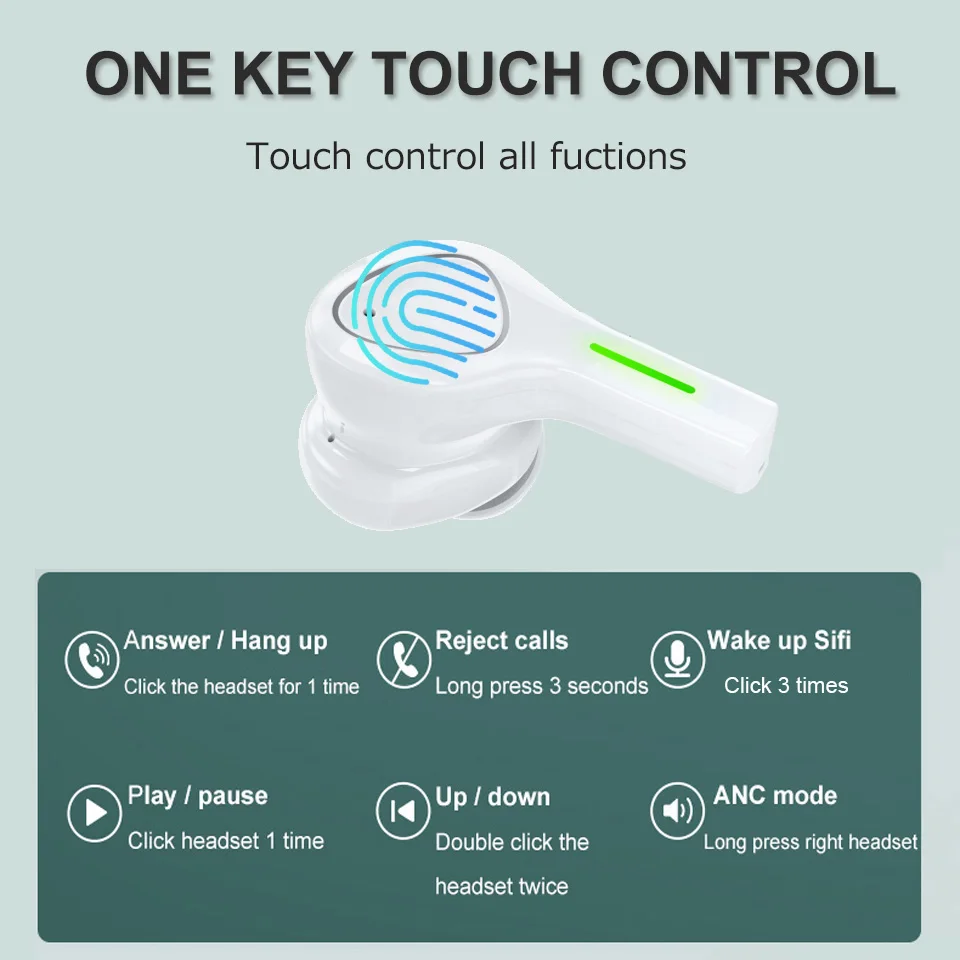 XS9 TWS гибридные наушники ANC + ENC беспроводные активный шум Bluetooth HD микрофон супер