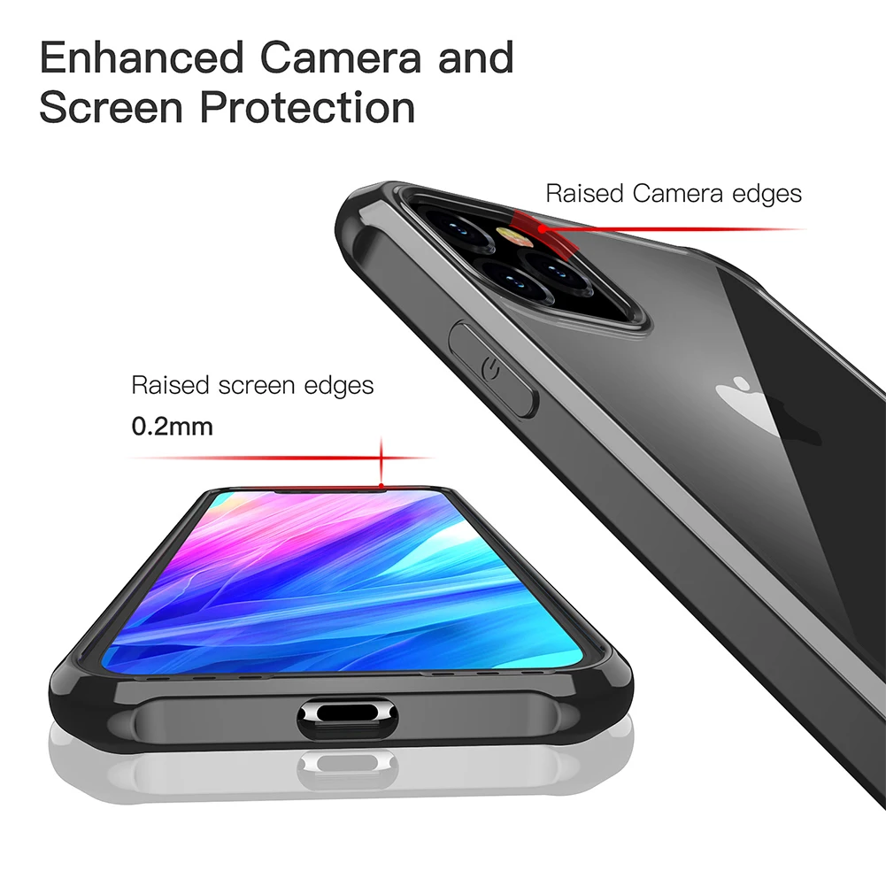 Прозрачный жесткий чехол для iPhone 11 5 8 6 1 2019 защита подушка безопасности