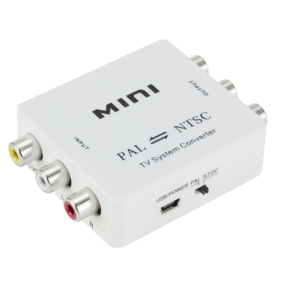 Двухсторонний ТВ-конвертер Mini PAL NTSC переключатель в композитные подключения |