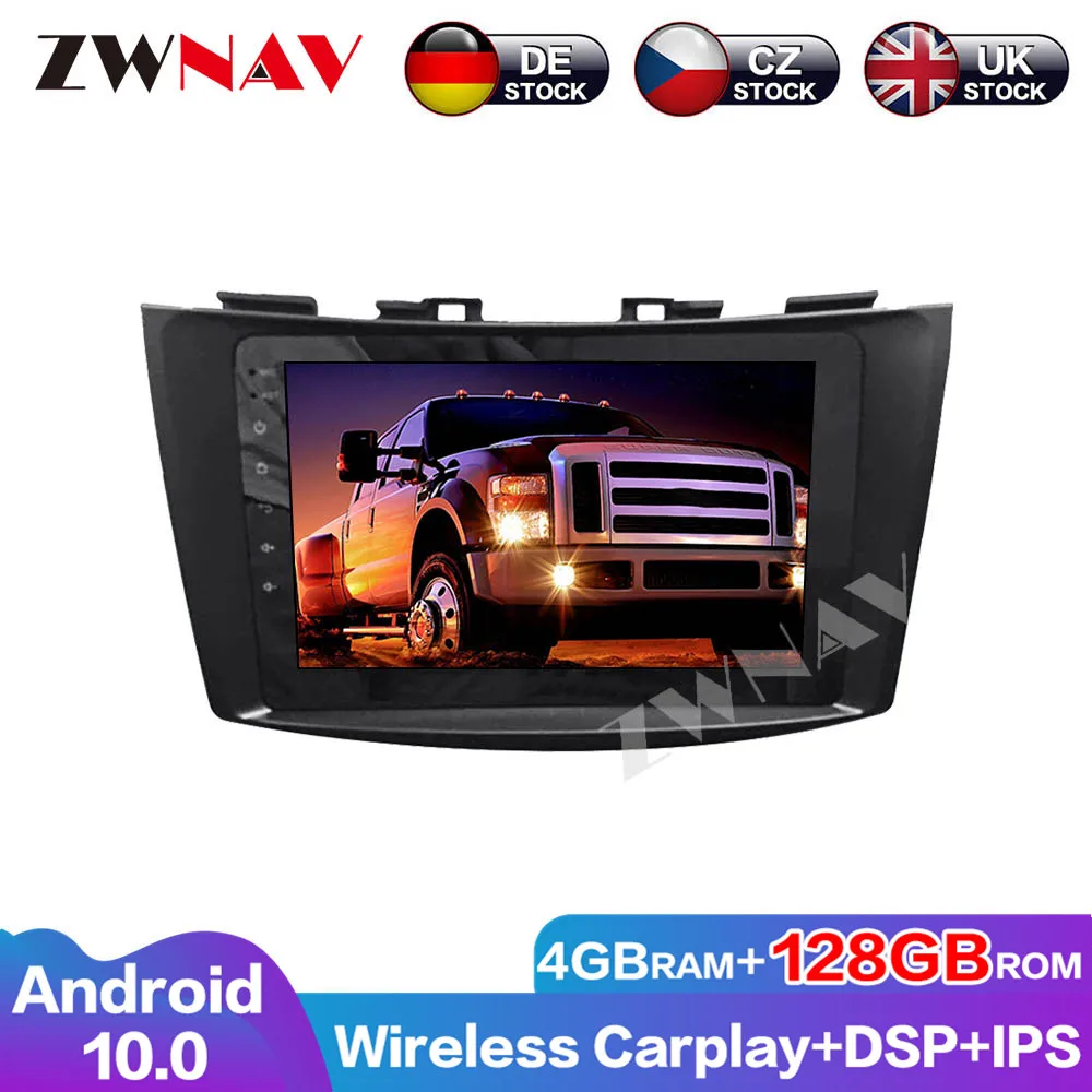 

DVD-плеер для автомобиля GPS 4G + 128G Android 10 Авто Радио Аудио навигация для Suzuki Swift 2013-2016 стерео мультимедийное головное устройство