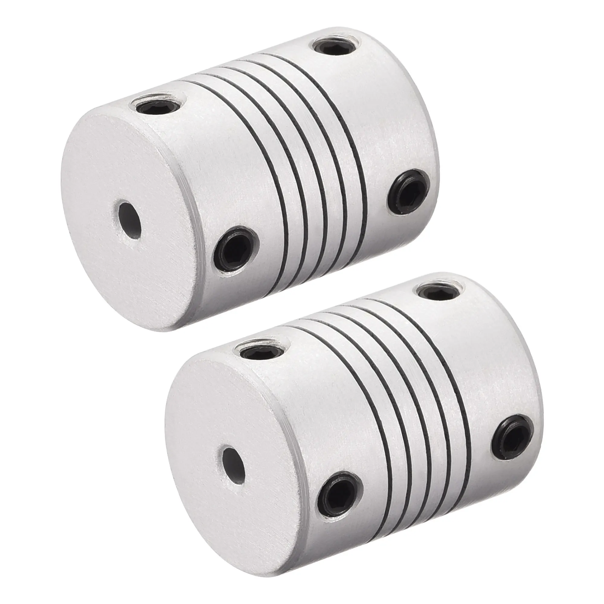 

Uxcell 3mm to 5mm Aluminum Alloy Shaft Coupling Flexible Coupler Motor Connector Joint L25xD19 Silver,2pcs