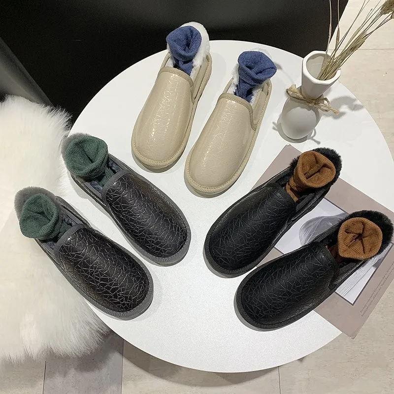 

Snow Boots Women's Short Tube Autumn And Winter 2021 New Korean Boots Joker Plus Velvet Warm Student Cotton Shoes.