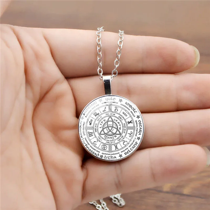 Женское Ожерелье с кулоном Lrish Trinitys Knot кабошон фото модное ювелирное изделие