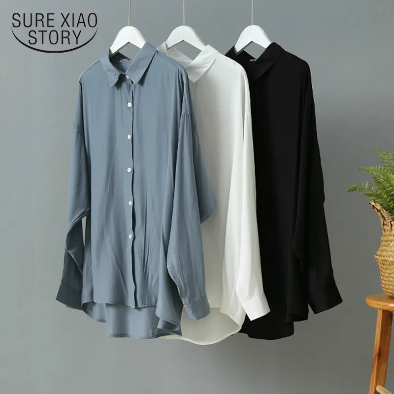 Винтажные женские рубашки, Blusas Roupa, весенние женские летние блузки, корейские женские Топы с длинным рукавом и блузки, женские топы 6658 50