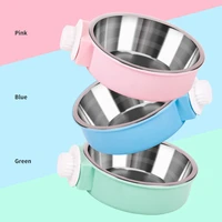pet bowls dog food water feeder stainless steel pet hanging drinking feeder cat puppy feeding supplies small dog accessories