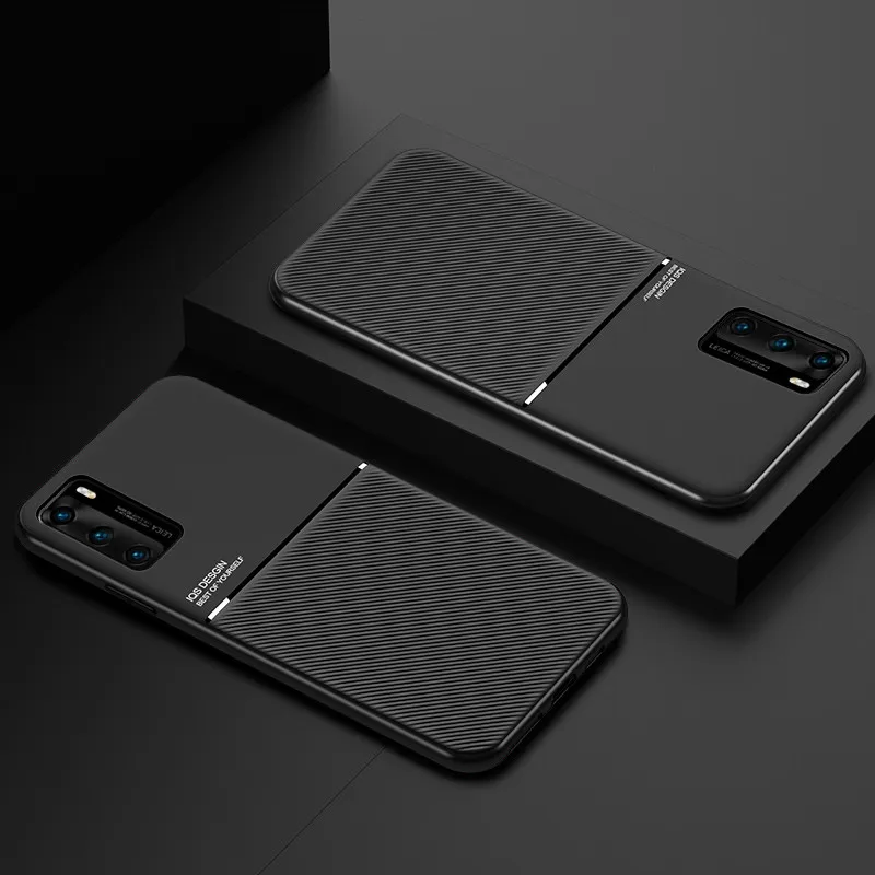 Мягкий чехол с магнитным держателем для Huawei P20 P30 P40 Pro P Smart Z Y9 Prime 2019 Mate 20 30 Lite Honor 10 i