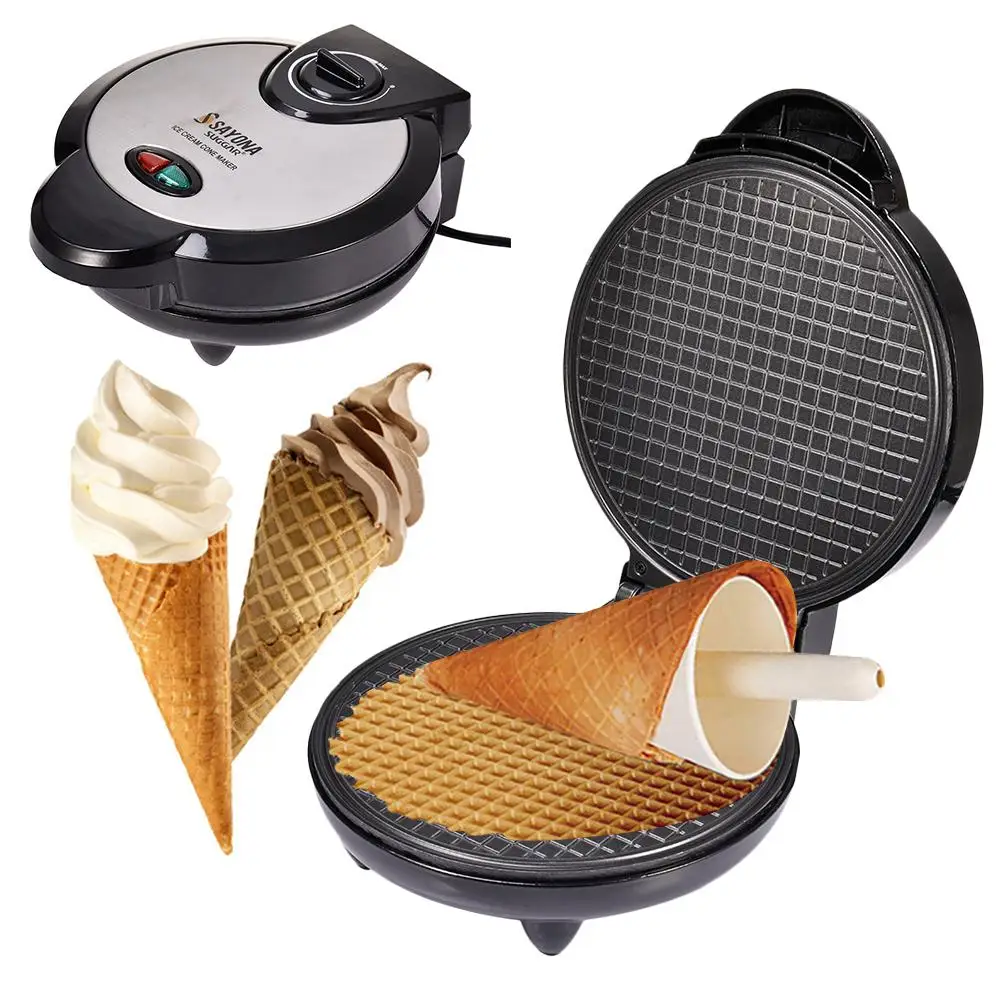 

Multifunction Mini Waffle Maker Electric Doughnut Ice Cream Cone Grill Cake Oven Pan Eggette Machine Plates EU UK Plug