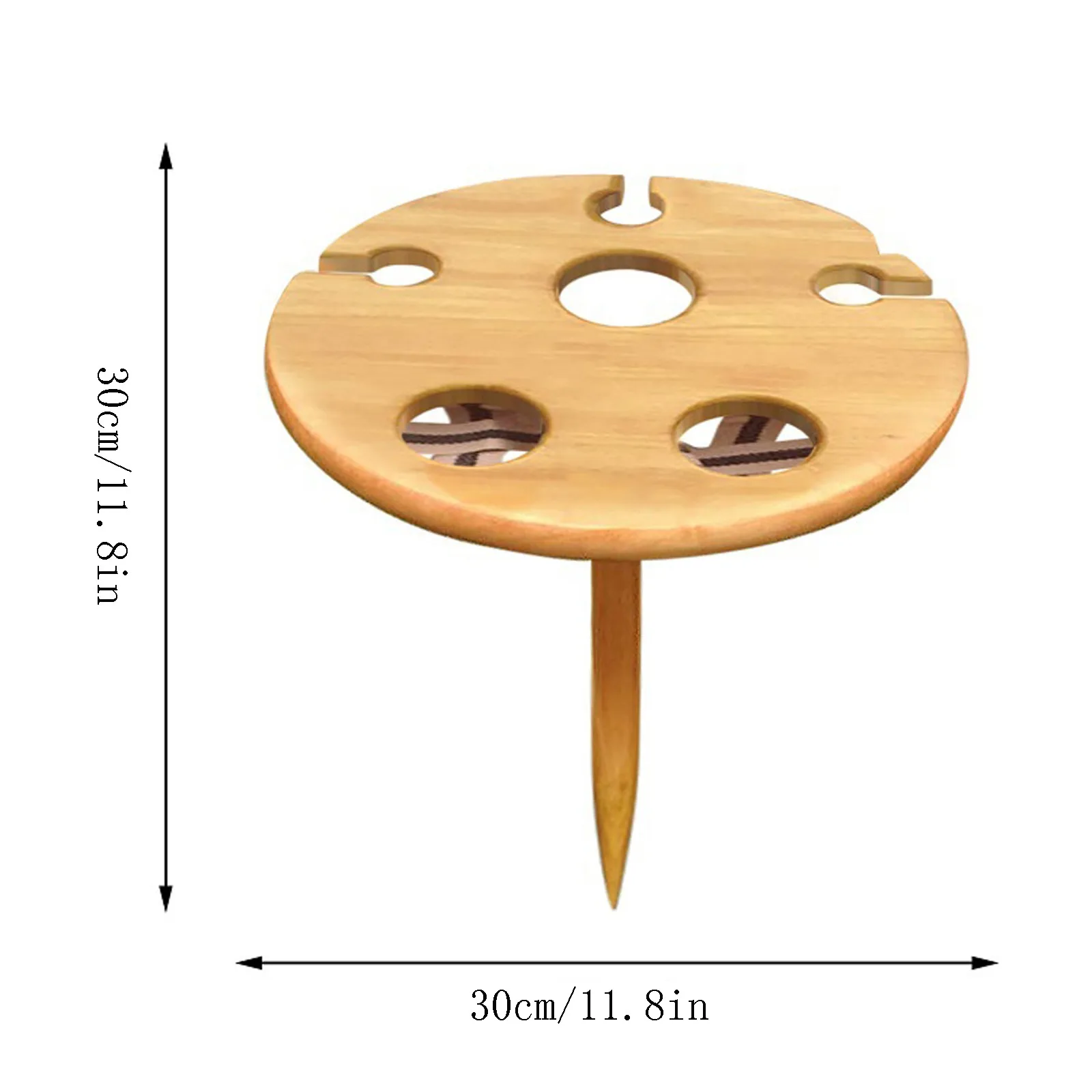 

Outdoor Portable Foldable Wine Table With Round Desktop Mini Wooden Easy To Carry Rack Picnic Party Travel Tools Dropshipping#g3