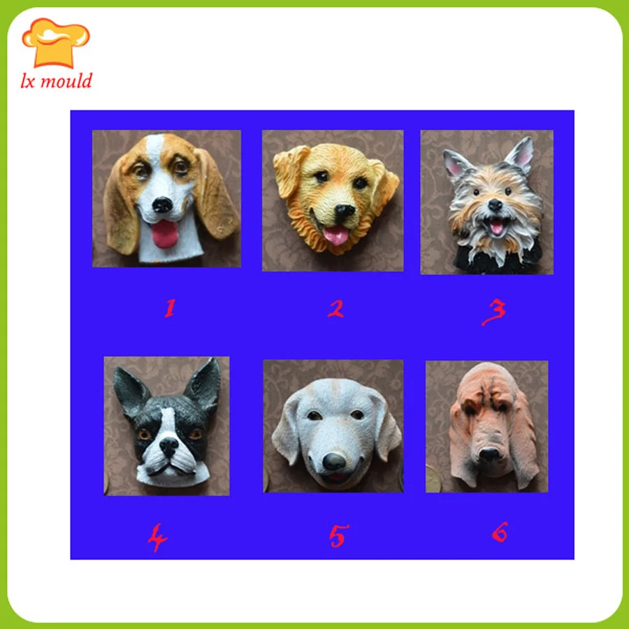 Голову собаки шоколадная Форма торт декоративные силиконовые формы|molds cake